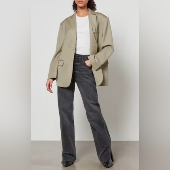 ANINE BING Blazer in Khaki Green SZ M Oversized NWT $550 MSRP - Picture 1 of 8